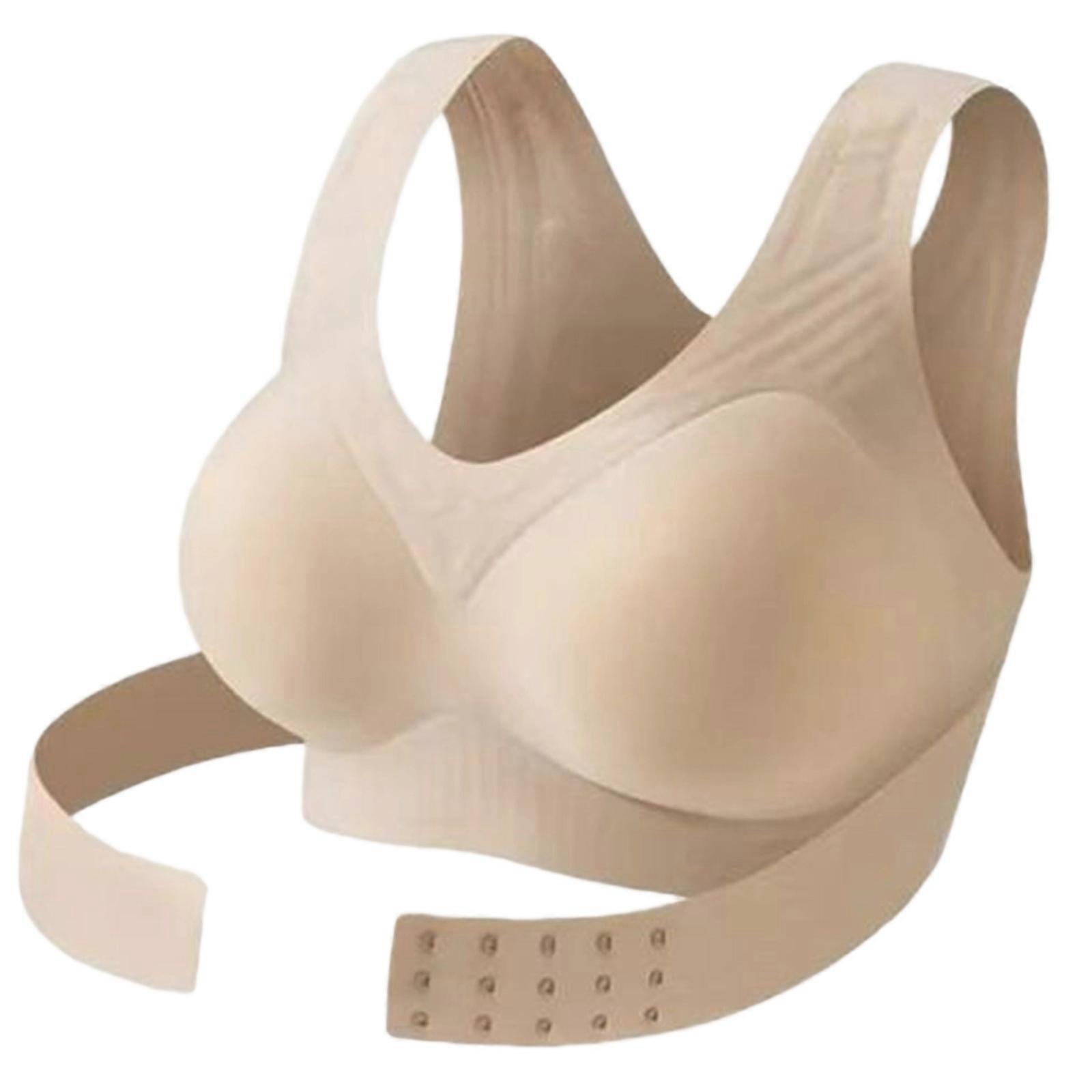 Postures Bras for Women No Underwire Back Support Full Coverage Brasieres Front Closure Bras  color S