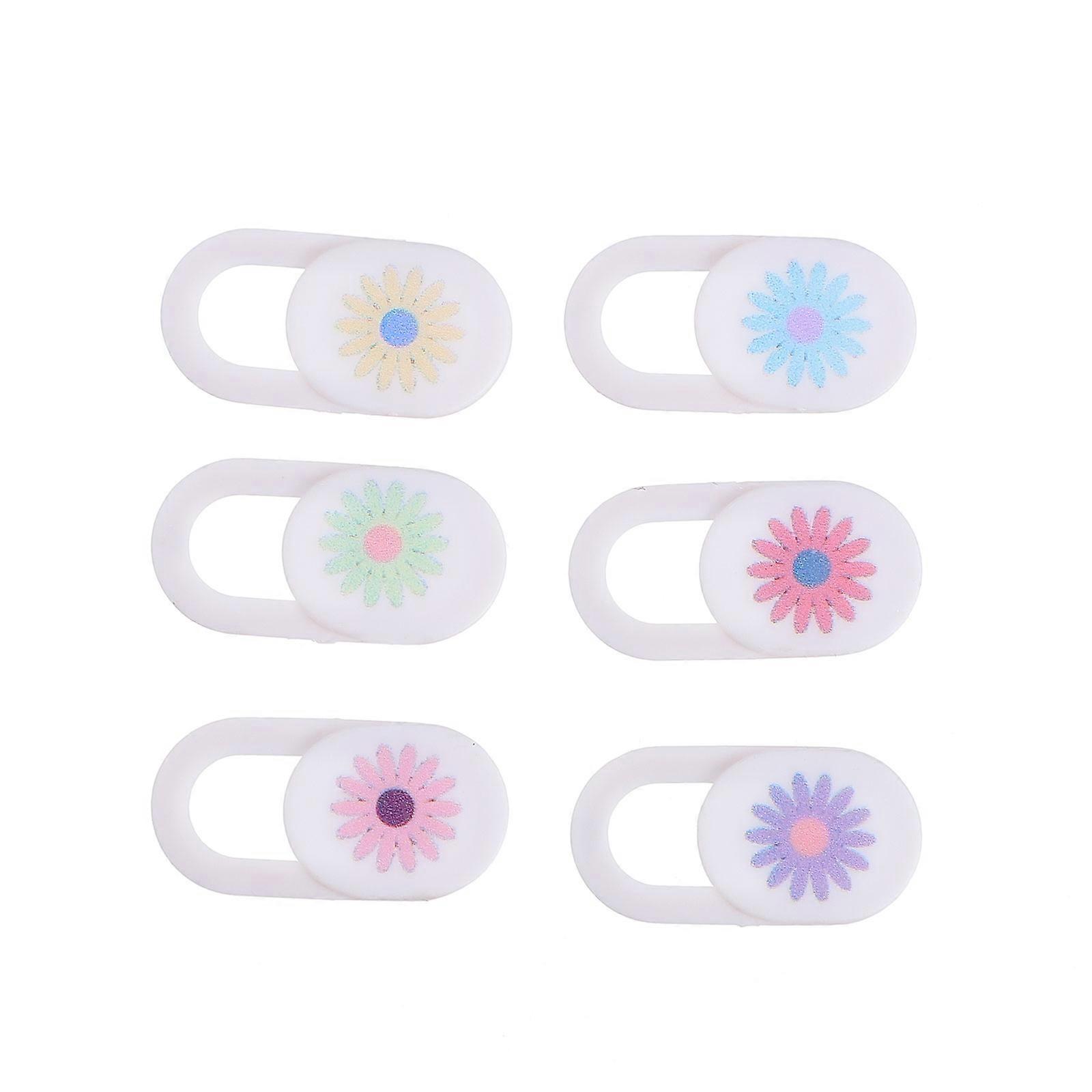 Phone Camera Slide Flower Pattern Adhesive Computer Tablet Covers 12Pcs