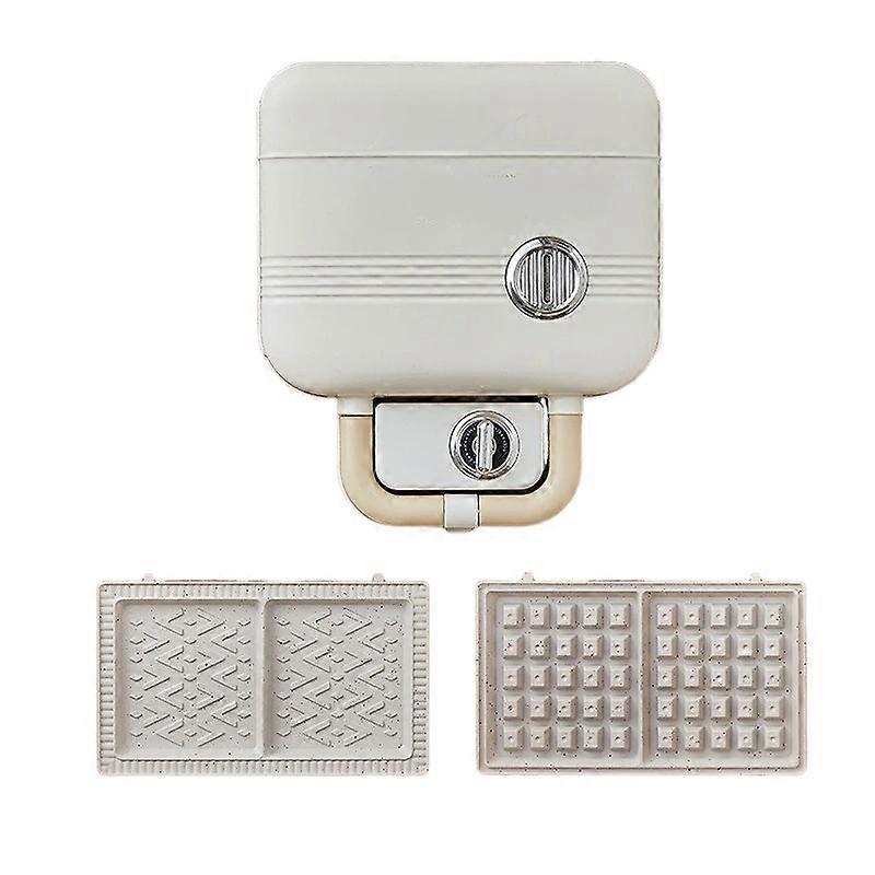 Multifunctional Waffle Maker, Mini Bread Maker, Double-Plate Sandwich Breakfast Maker, Set B