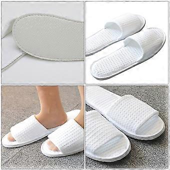 3 Pairs Disposable Slippers Non-slip Fashion Shoes for Hotel Beauty Salon White