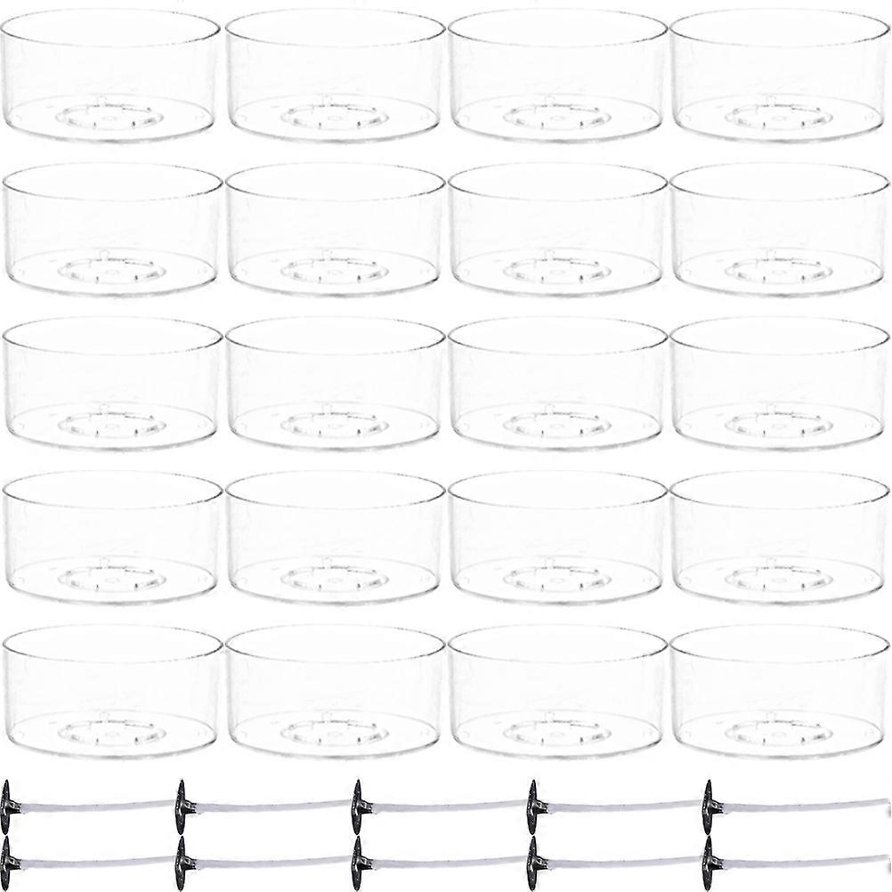 Plastic Candle Container Round for Storage Use 5Sets