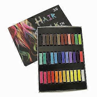 36 Color Hair Chalk Temporary Coloring DIY Non Salon Kit Instant,z
