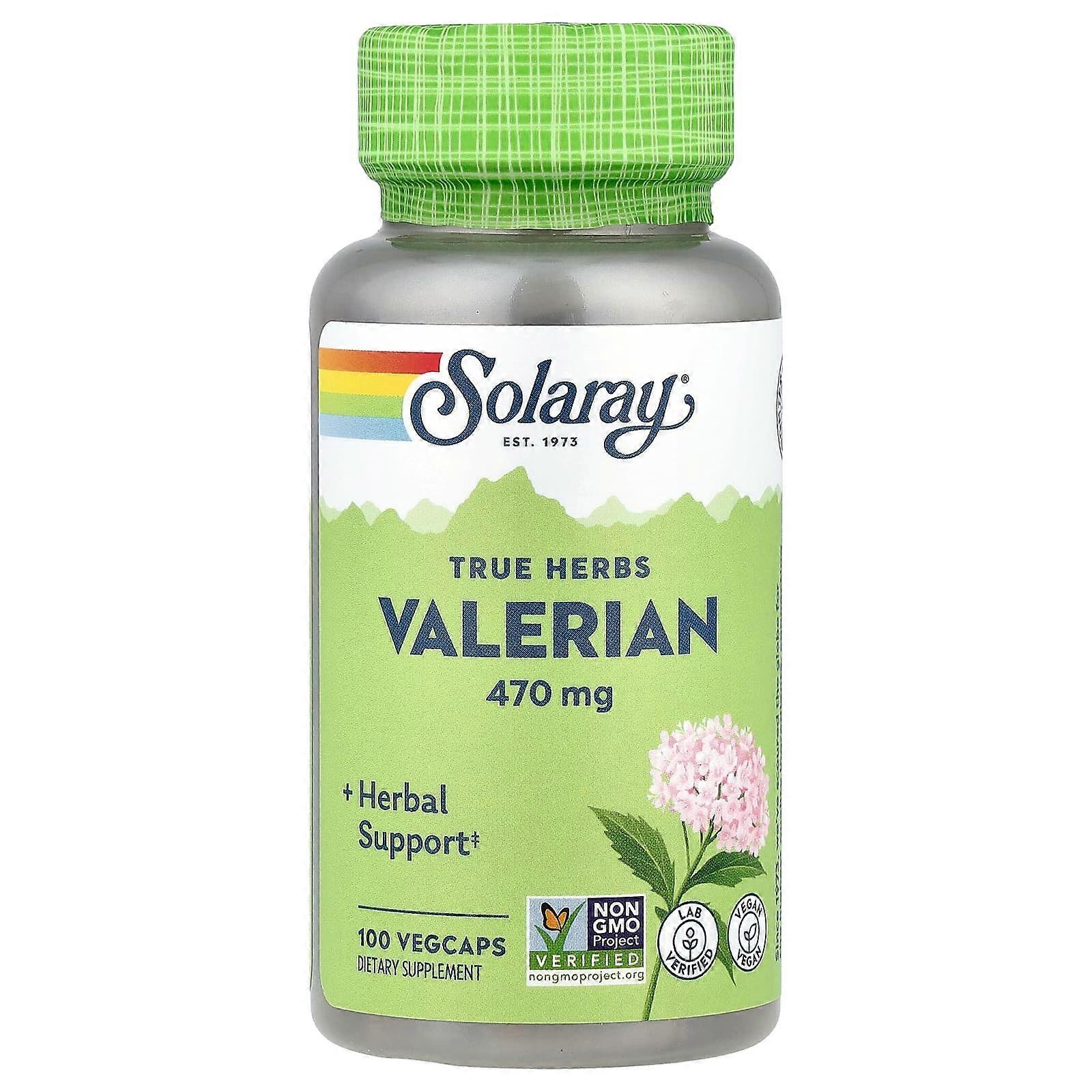 Solaray, Valerian, 470 mg, 100 VegCaps