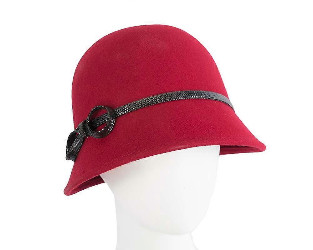 Red felt bucket hat by Max Alexander J369R
