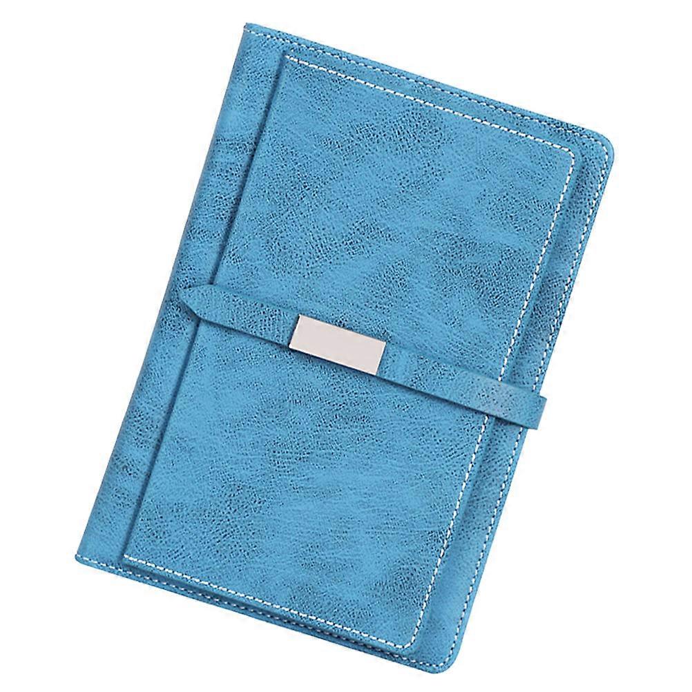 Case Notebook Blue for Writing with Buckle Strap