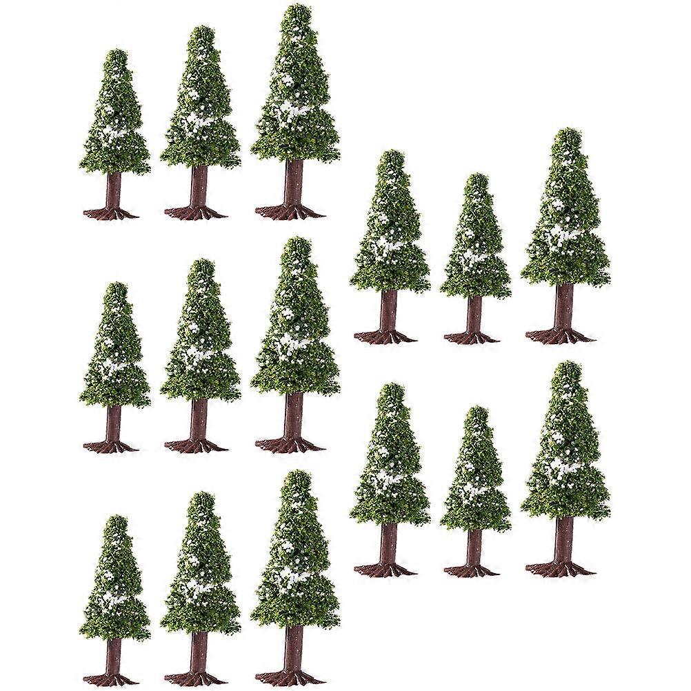 Pine Tree Model for Construction Scenery Model Tree with 15Pcs Green Trees