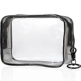 Bolsa transparente para exibição da boneca Pain, com chaveiro, para armazenamento. Material: PVC.