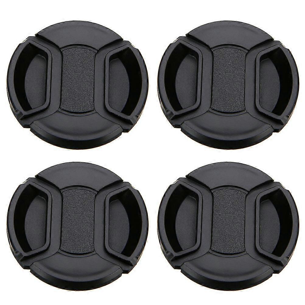 Lens Cover Camera Lens Protector Dustproof 4Pcs Splashproof Black Plastic