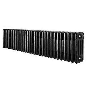 Traditional 4 Column Radiator 300mm x 1370mm Modern Central Heating Heater Matt Black Carbon Steel
