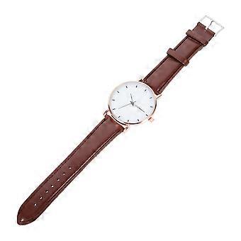 Business Wristwatch Casual Watch Leather Belt Watch Thin Quartz Watch for Gift