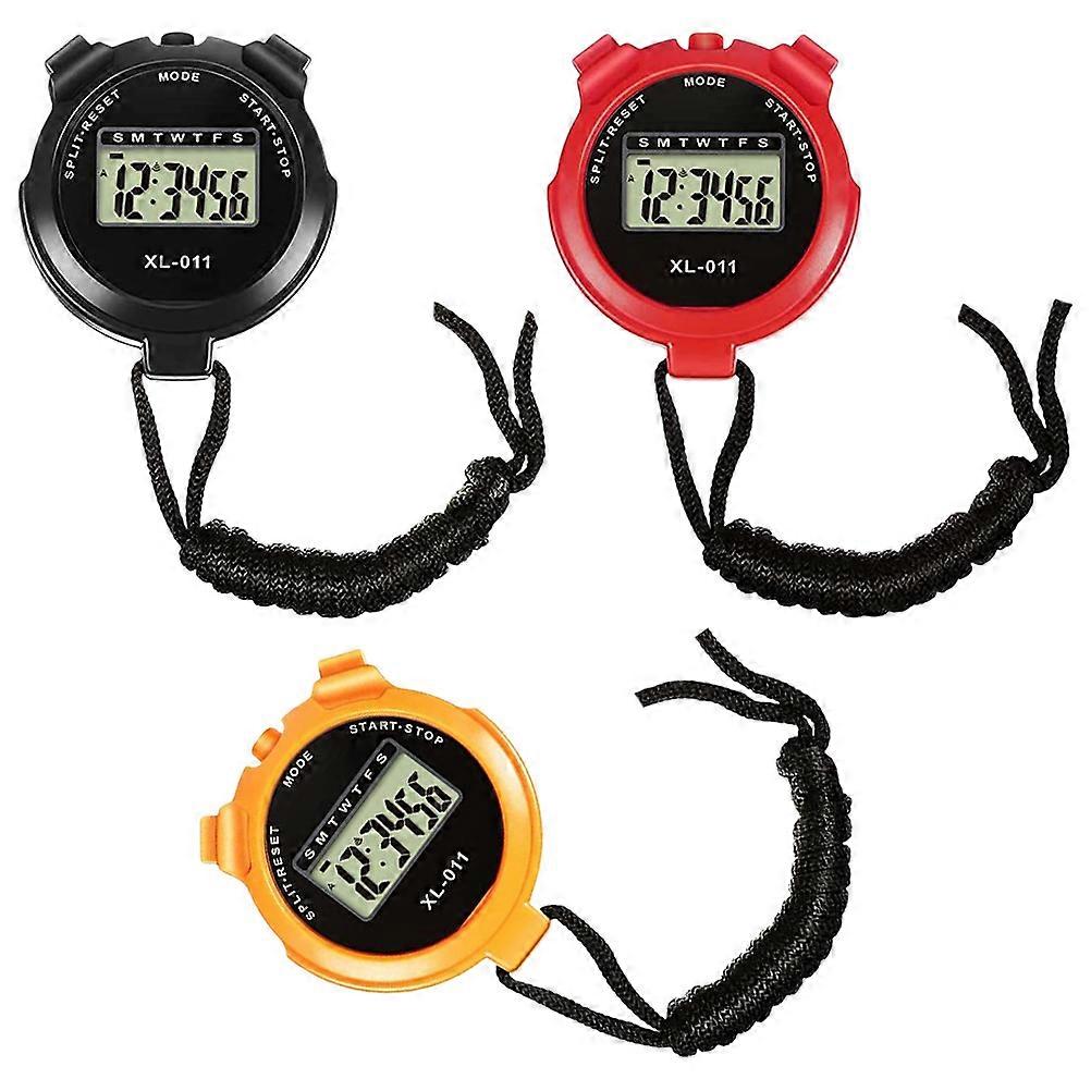 Digital Stopwatch Sports Timer for Accurate Timing 3Pcs Multi-Function Set