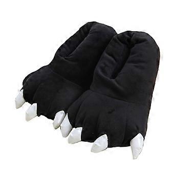 Adult Cute Plush Animal Paw Slipper Fuzzy Warm House Shoes for Couple Present