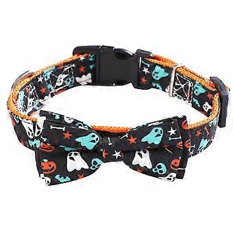 Halloween Cat Dog Collar for Pets 3Pcs Set Bow-Knot Design