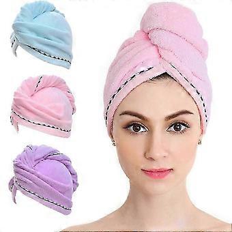 Fast Drying Microfiber Hair Towel Cap, Ultra Absorbent Hair Drying Bath Towel for Women, Soft & Gentle, Protects Hair
