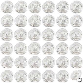 2025 Neuestes Modell 1 Box 50 Stück Rose Blume Perle Knöpfe weiße Dekoration künstliche PerleA