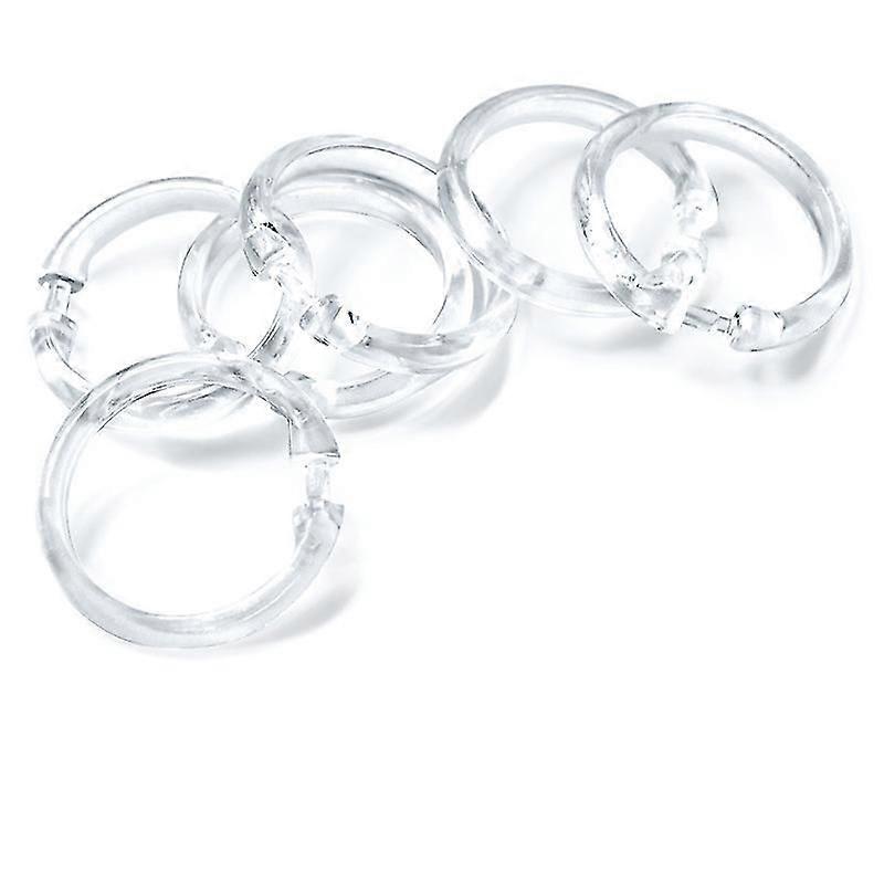 Offene Ringe, Kunststoff, transparent, 24 Stück, 4,5 cm