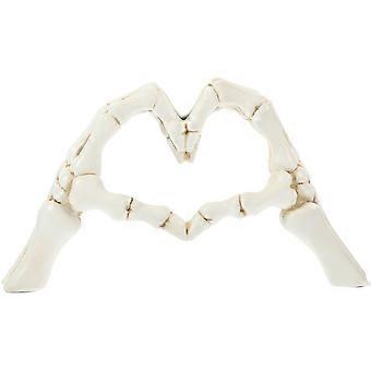 Heart Finger Gesture Statue Resin Skeleton Hand Heart Statue Resin Desktop Ornament