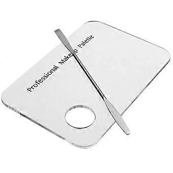 Nail Art Palette Acrylic Transparent Pallet for Mixing Makeup 3Pcs