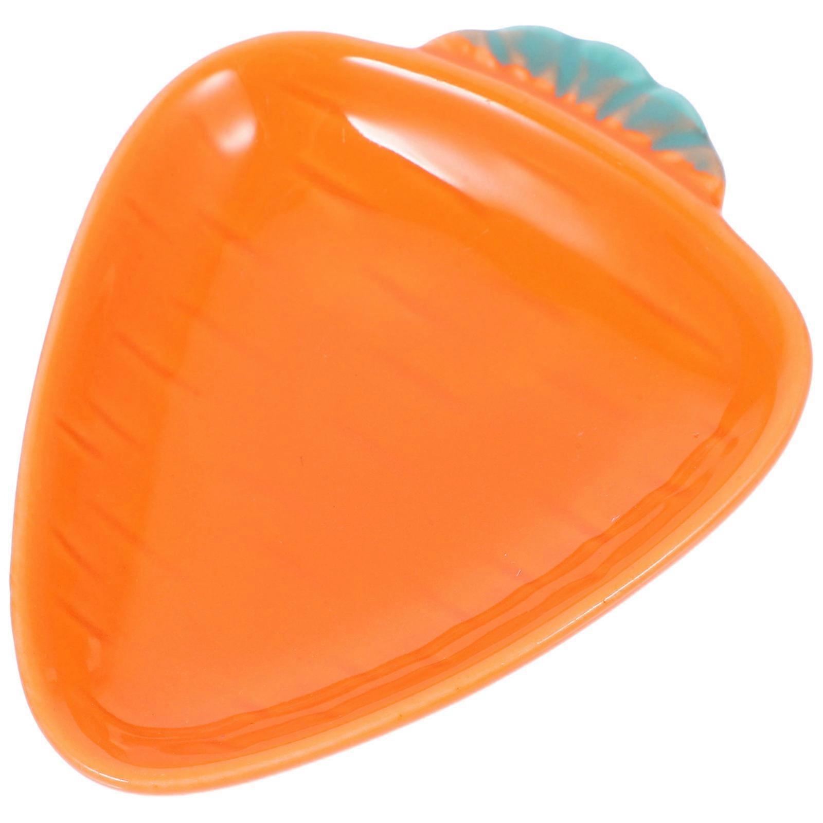 Orange Ceramic Fruit Serving Bowl for Vegetable Candy 2Pcs Set