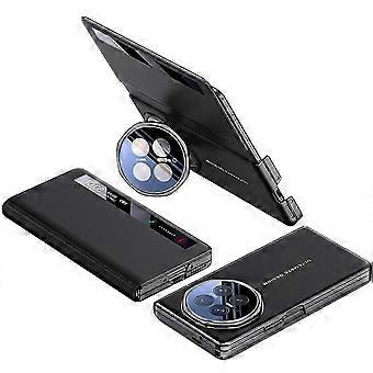 Compatible For Honor Magic V6 5G Case Smart View Window Leather Phone Cover with Metal Lens Kickstand