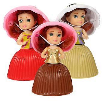 3 stuks Kids Playset Kids Cupcake Doll Educatief Speelgoed Prinses Poppen Speelgoed Poppenhuis Cupcake Toppers Cupcake Girl Doll