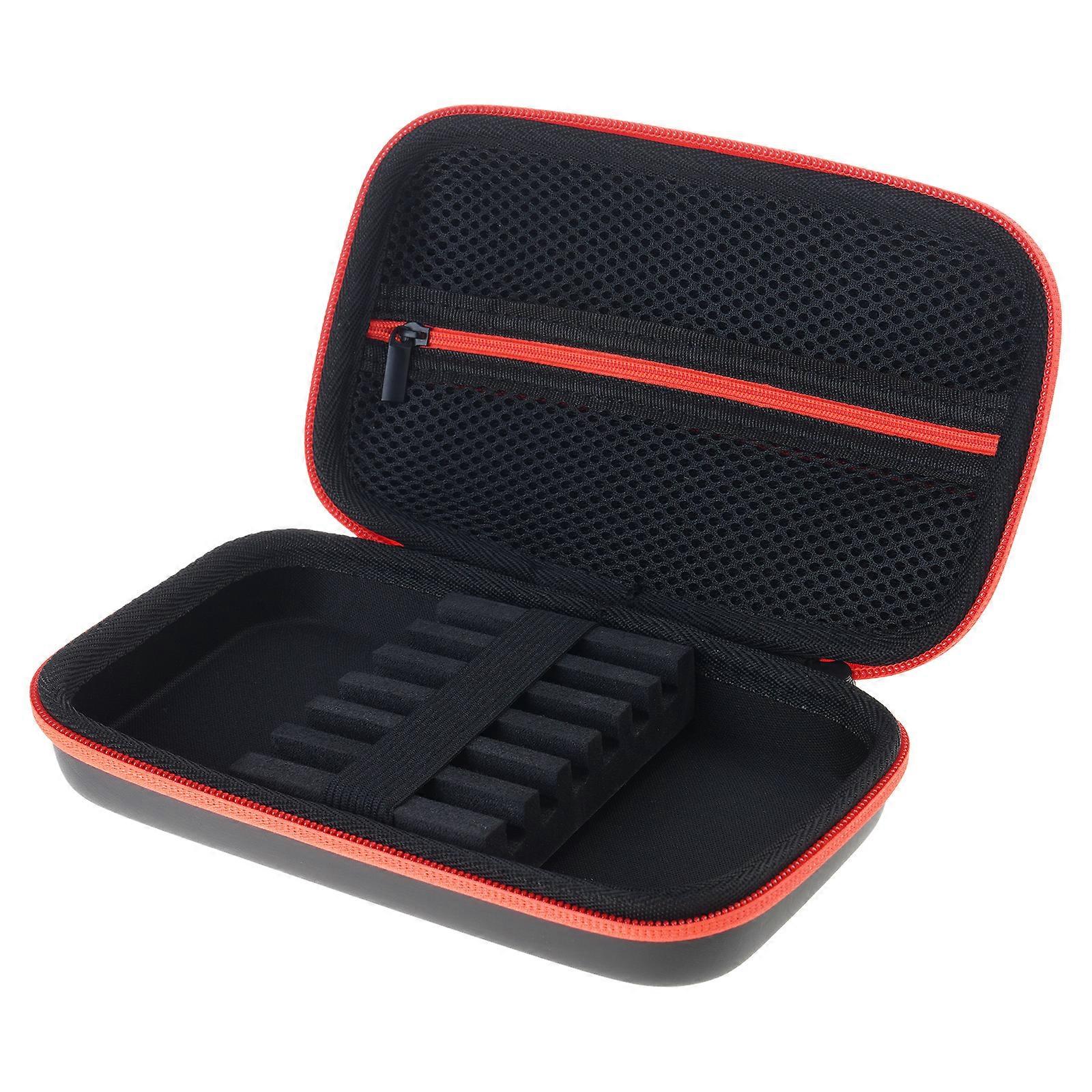Étui de transport rigide en EVA pour fléchette à pointe d’acier et fléchette à pointe souple, support de fléchettes Sac de transport pour accessoires de fléchettes rouge