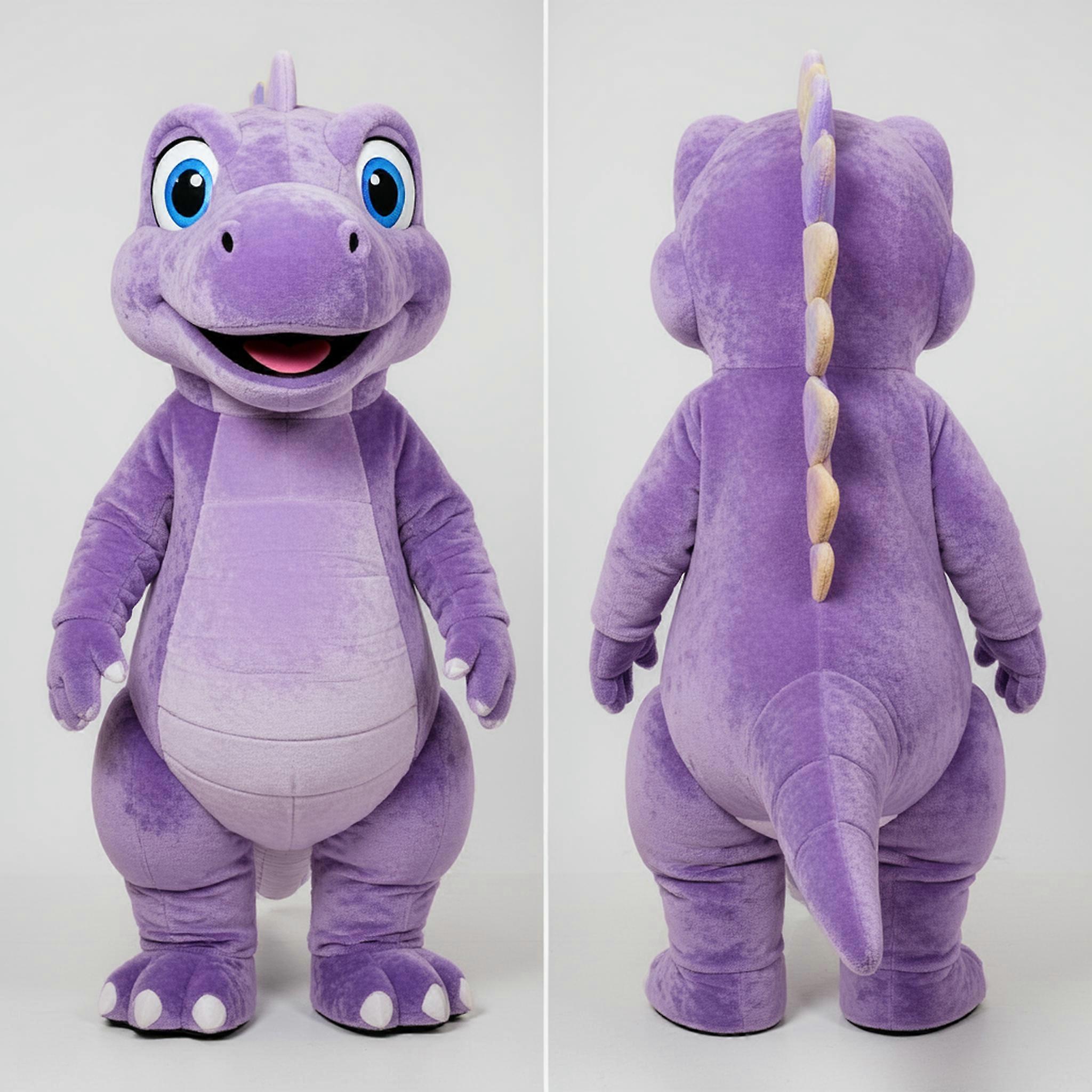 MASTICOT Lavender Velvety Iguanodon Mascot