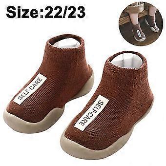 Baby Walking Socks Shoes For Boys Girls, Soft Sole Breathable Elastic Sock Sneakers With Memory Insole Non Slip Toddler Shoes For 12 To 24 Months