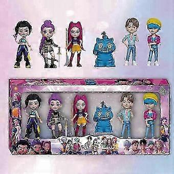 Conjunto de 6 figuras de ação de Demon Slayer - Plástico de alta qualidade, presente ideal para fãs.