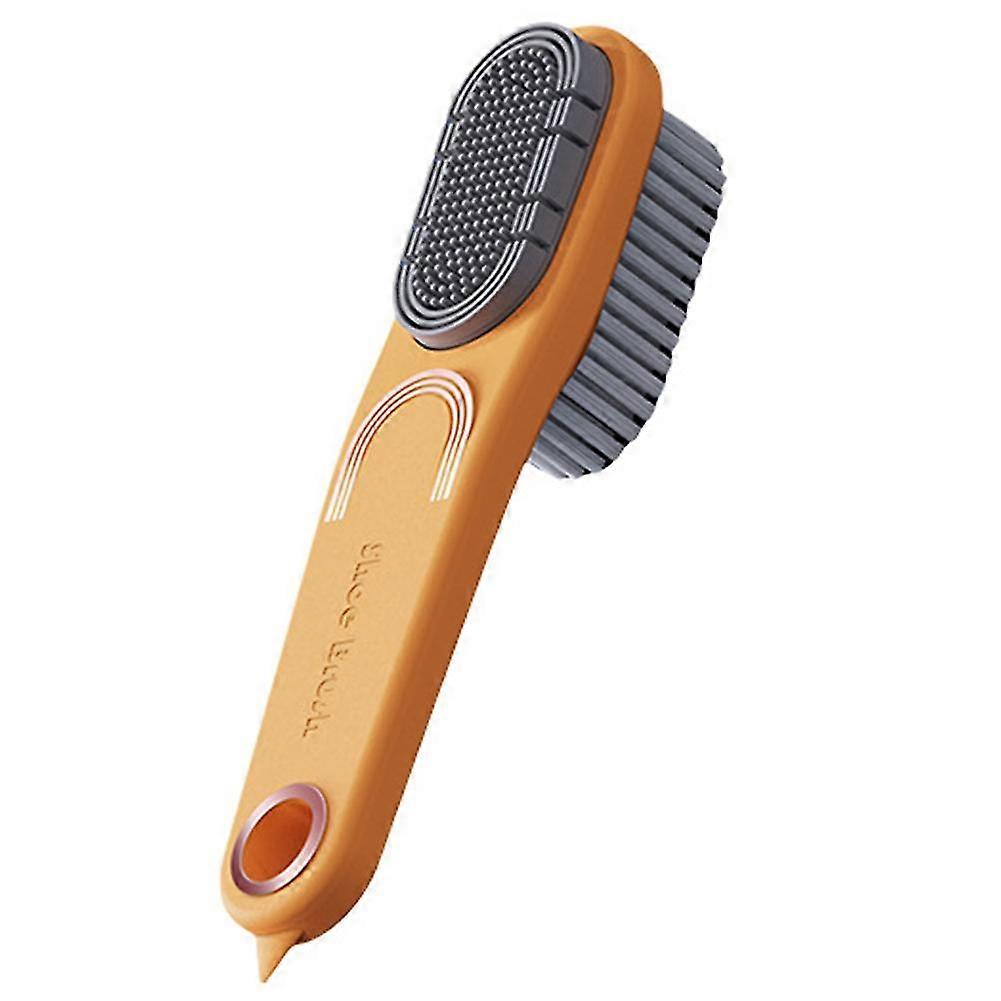 Dual-Function Soft Bristle Shoe Brush