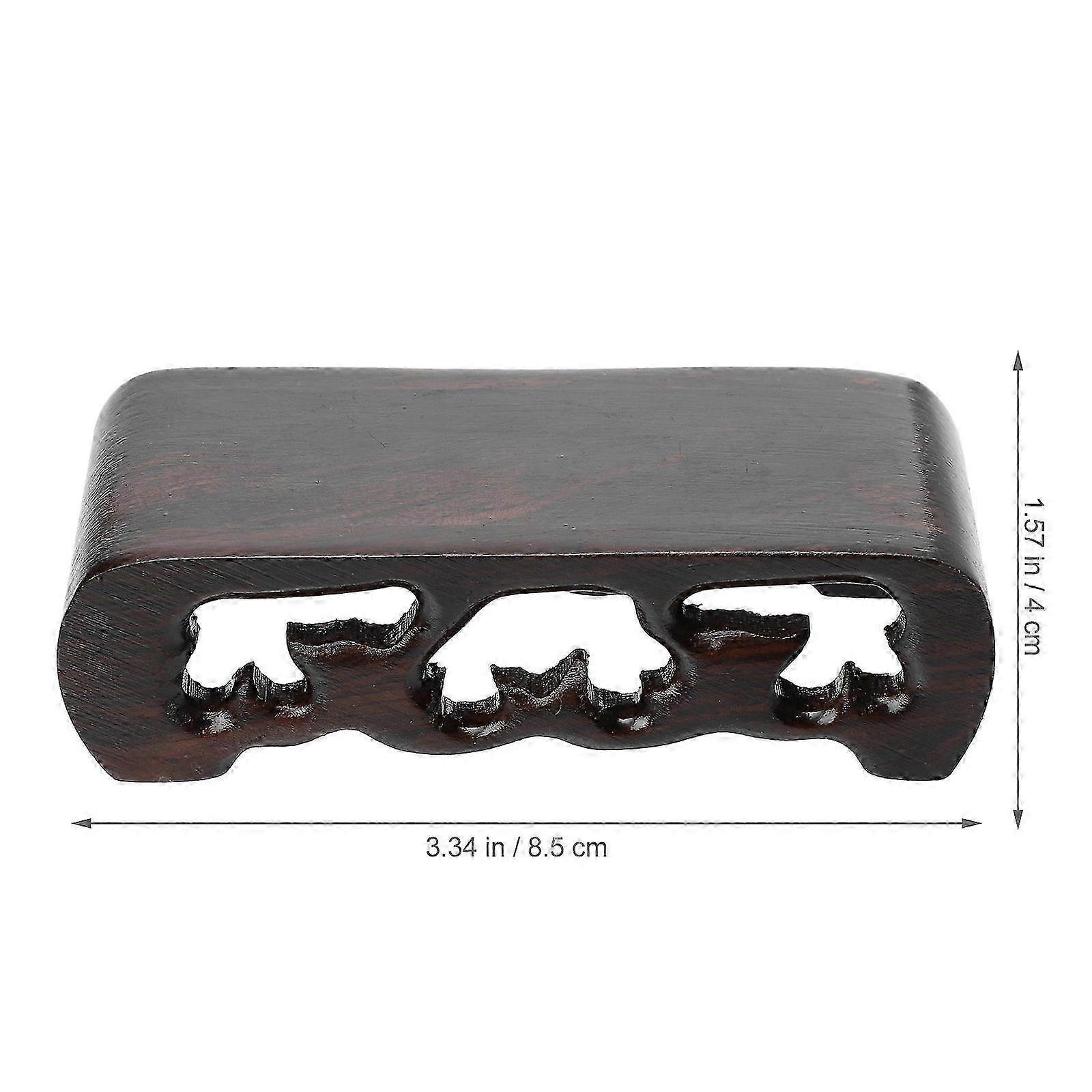 Rectangular Shape Pedestal Carved Vase Bonsai Base Buddhist Statue Stand