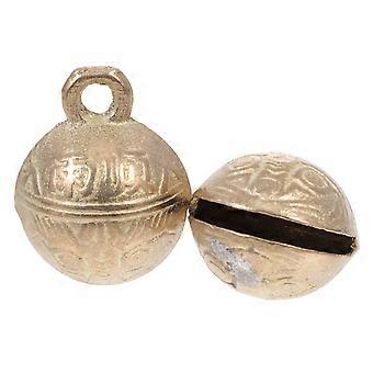 Golden Copper Pet Bells for Decoration Set of 2 Portable Dog Bells
