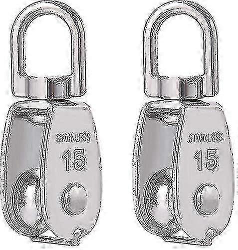 5pcs Single Pulley Block, Pulley Roller, Crane Swivel Hook Smooth Wire Rope Cable Loading