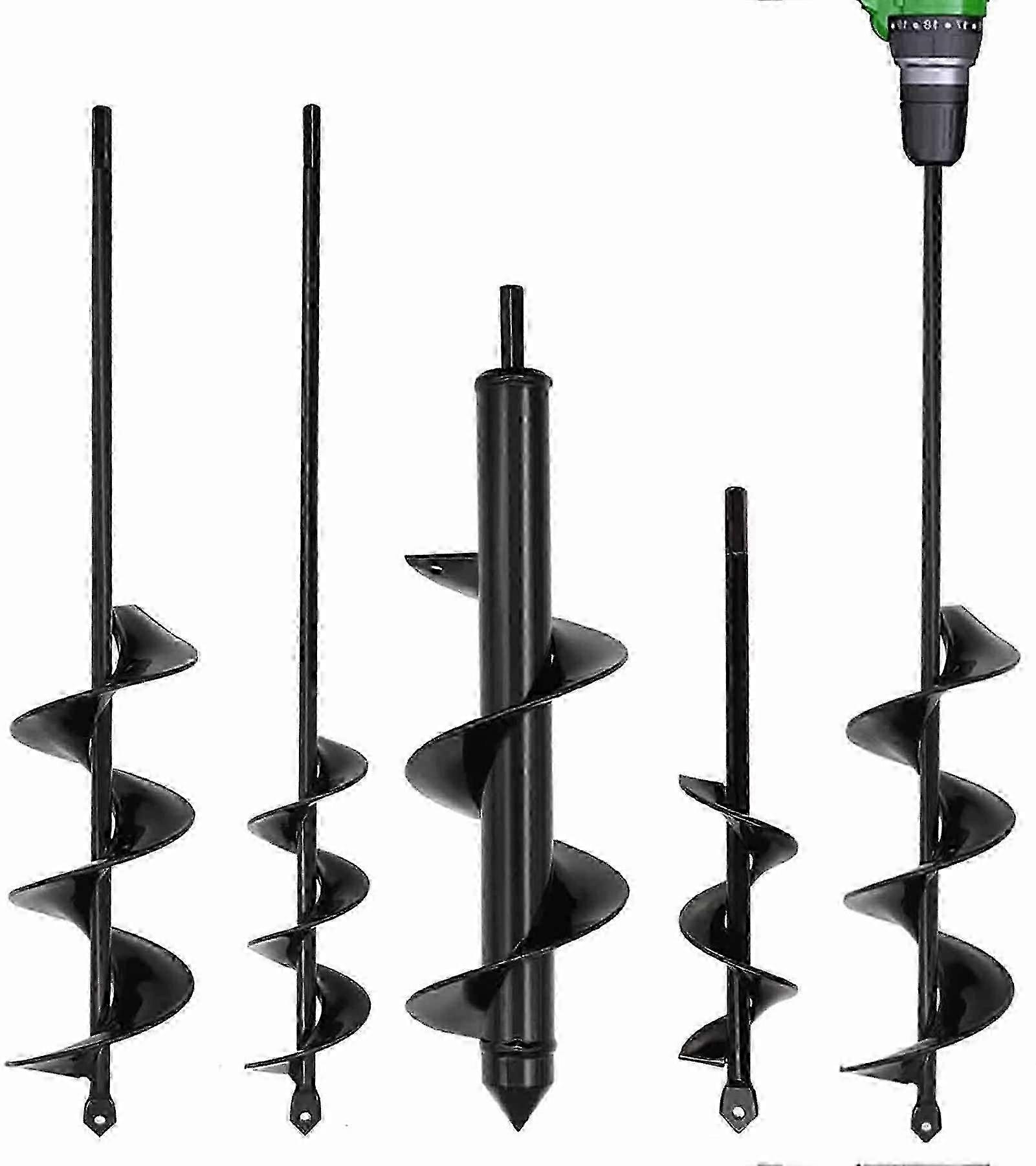 4 Pack Spiral Steel Auger Drill Bits