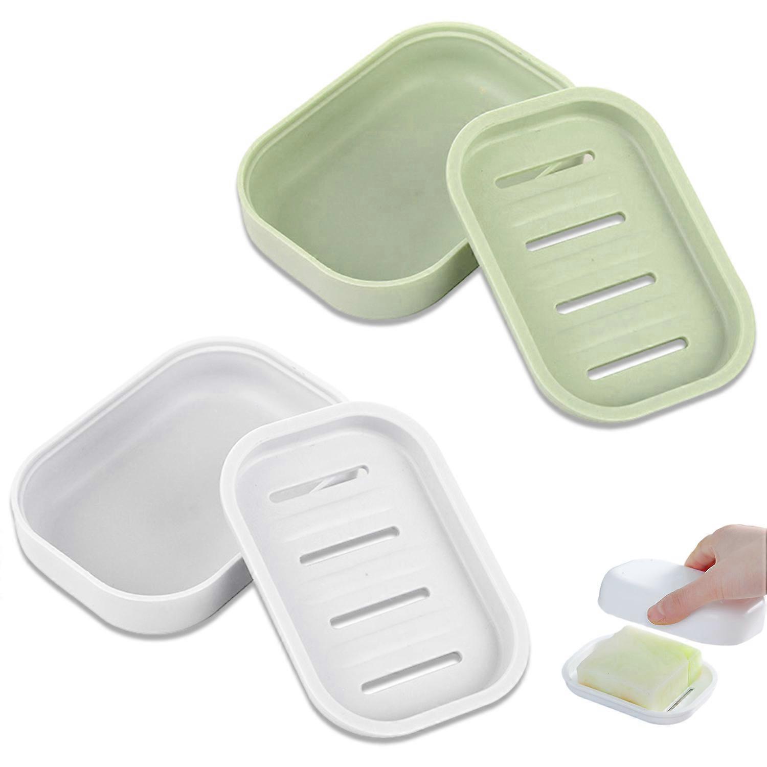 Sturdy Hollow-Drain Soap Tray Double-Layer Fast-Drying
