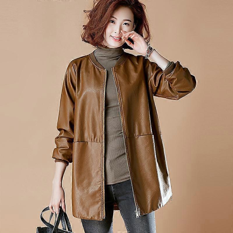 Leather Women's Leather Jacket Windbreaker Leather Jacket