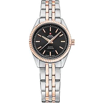 Swiss Military Swiss Quartz Analog Woman Watch with SM34047.06 Stainless Steel Bracelet