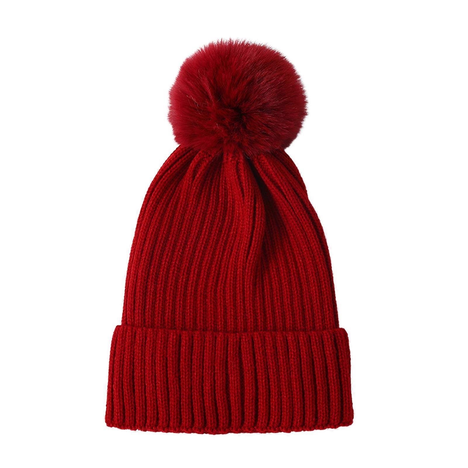Elastic Soft Stretchy Solid Color Cap, Winter Knitted Hat