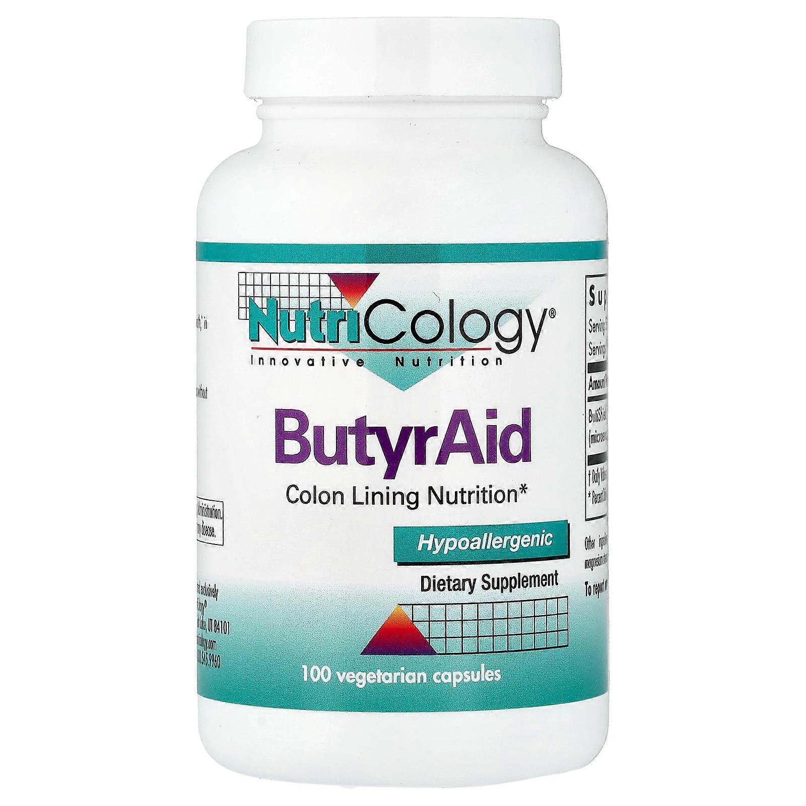 Nutricology, ButyrAid, 100 Delayed-Release Vegetarian Capsules