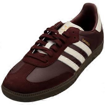 adidas Samba Og Womens Fashion Trainers in Marron Off White