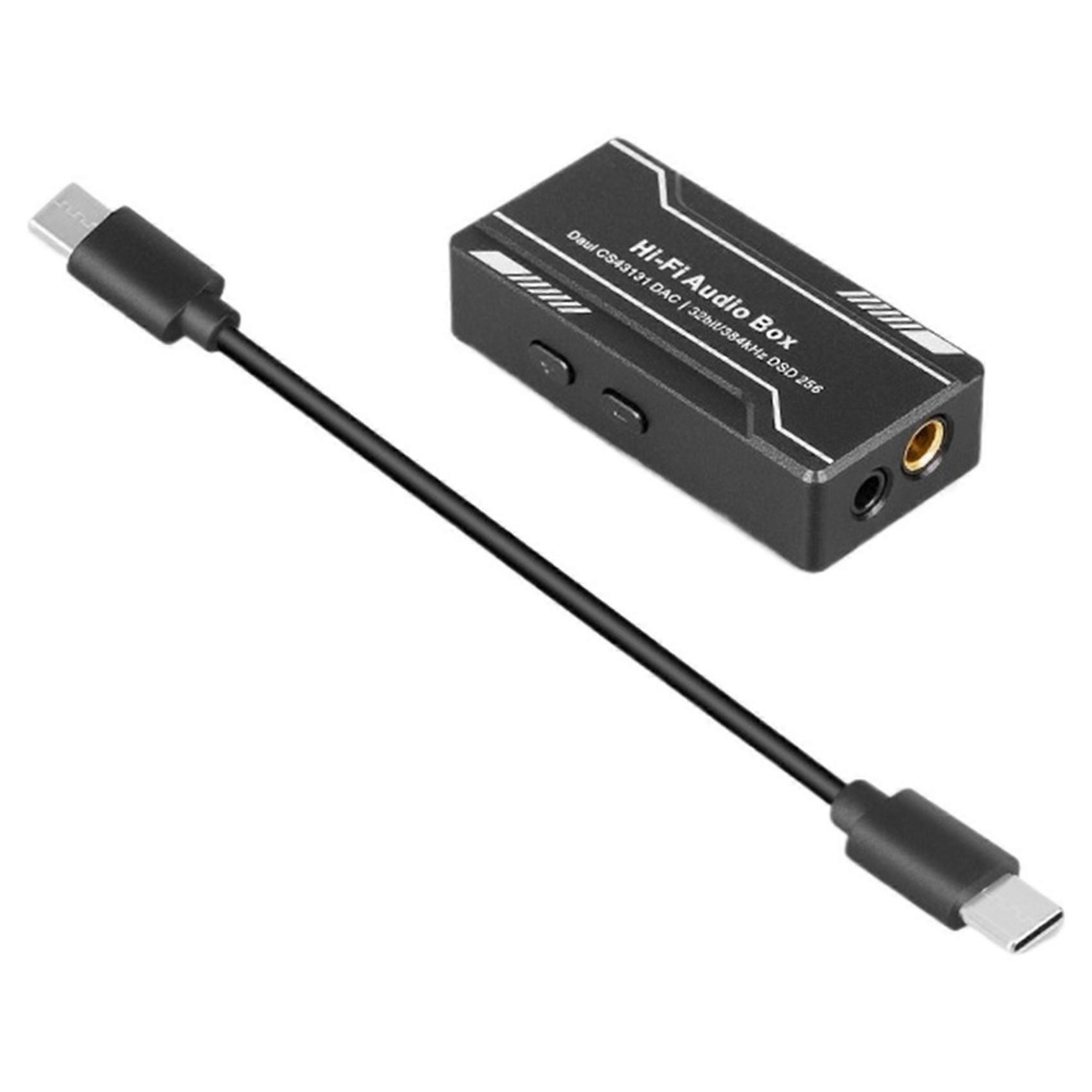 Portable Sound Decoder Amplifier High Gain Mode Headphone Amplifier Balanced Output PCM 384K HiFi Decoder