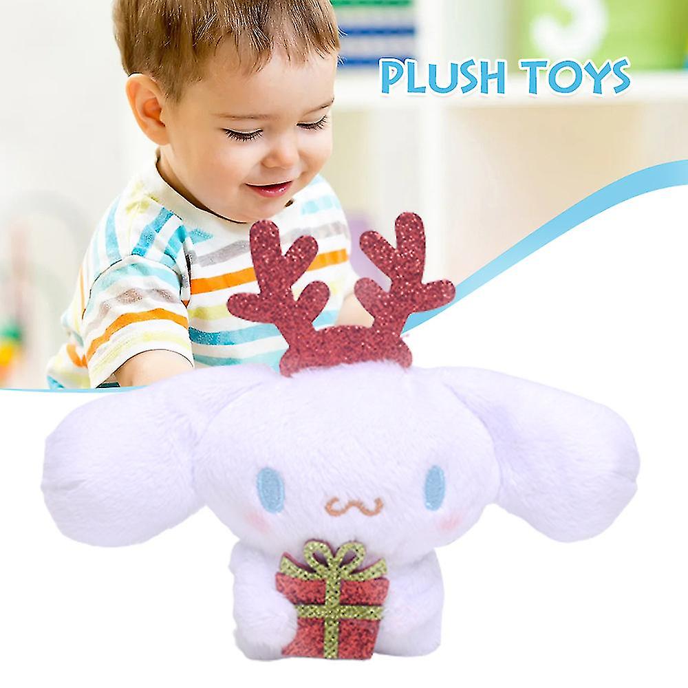 Sajy Cartoon Rabbit Hair Dog Plush Keychain Toy Hugging Christmas Tree