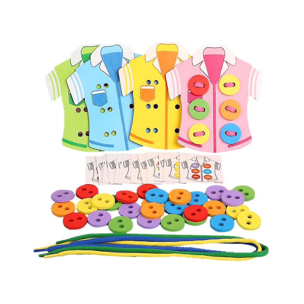 1pcs Toys Dressing Learning Toys Funny Button Rope Game Toy Early Education Toy String Button Toy For Children Child @bugu