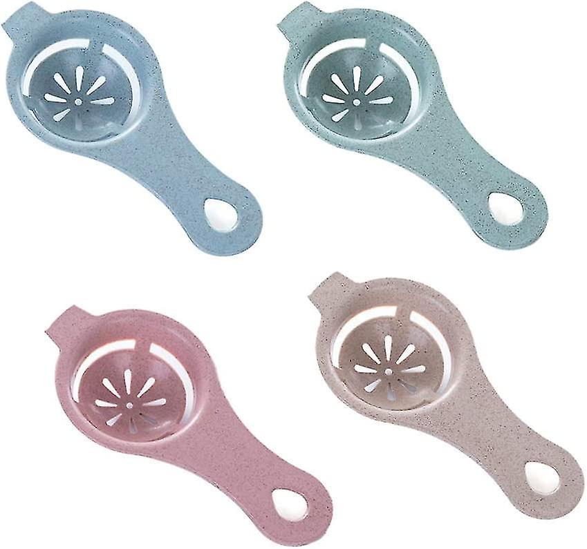 4 Pcs Wheat Stalk Egg White Separator, Egg Separation Filter, Kitchen Baking Gadget