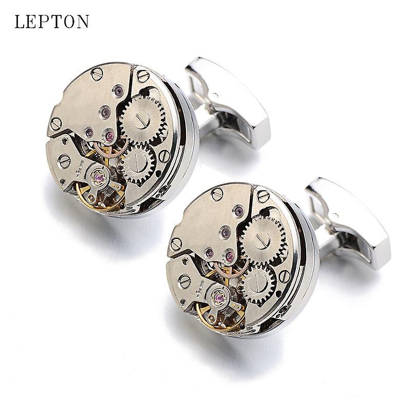 Watch Movement Cufflinks Men's French Cufflinks Custom Without Words Movement