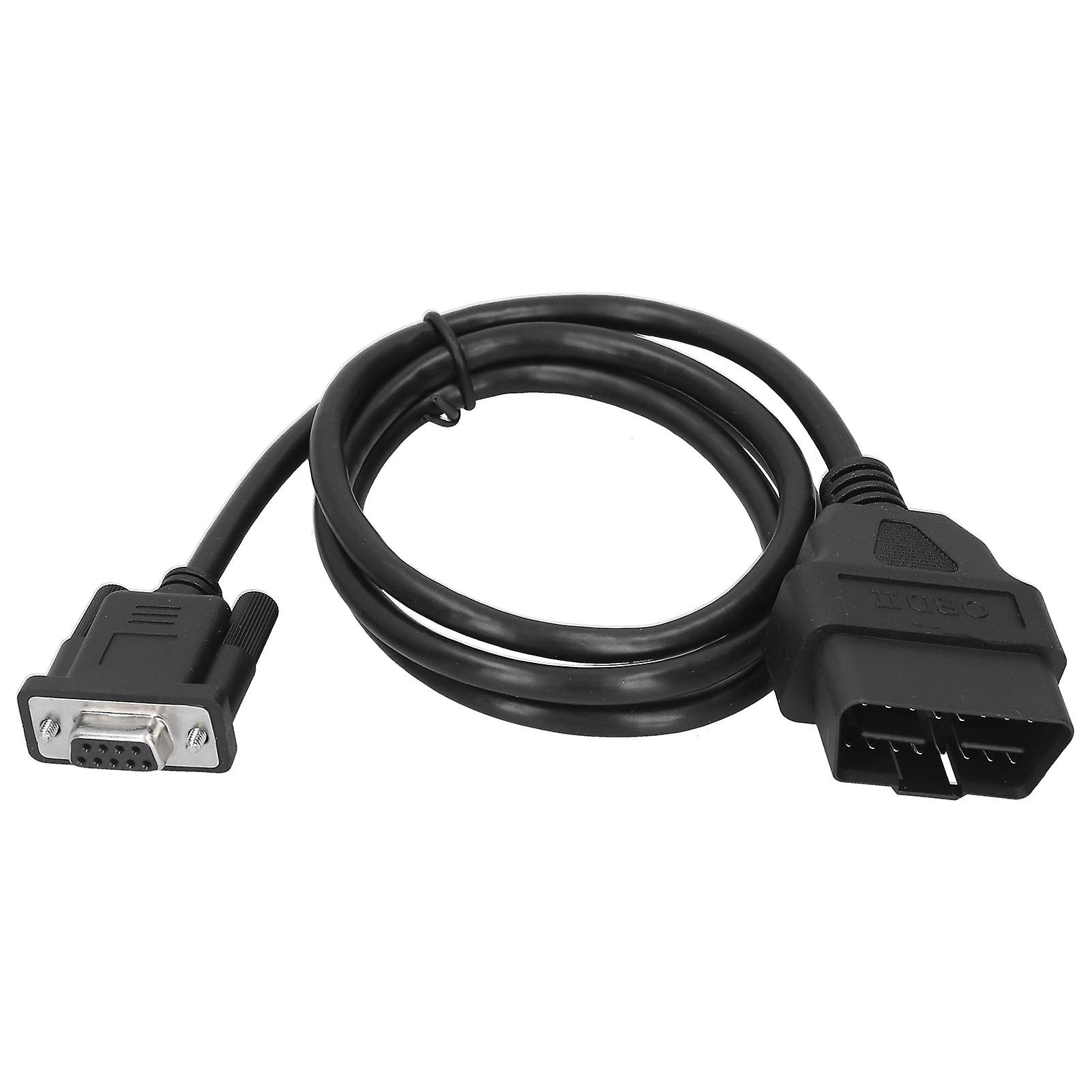 Auto Diagnostic Cable,16Pin OBD2 to RS232 Diagnostic Connector Diagnostic Extension Cable Streamlined Design