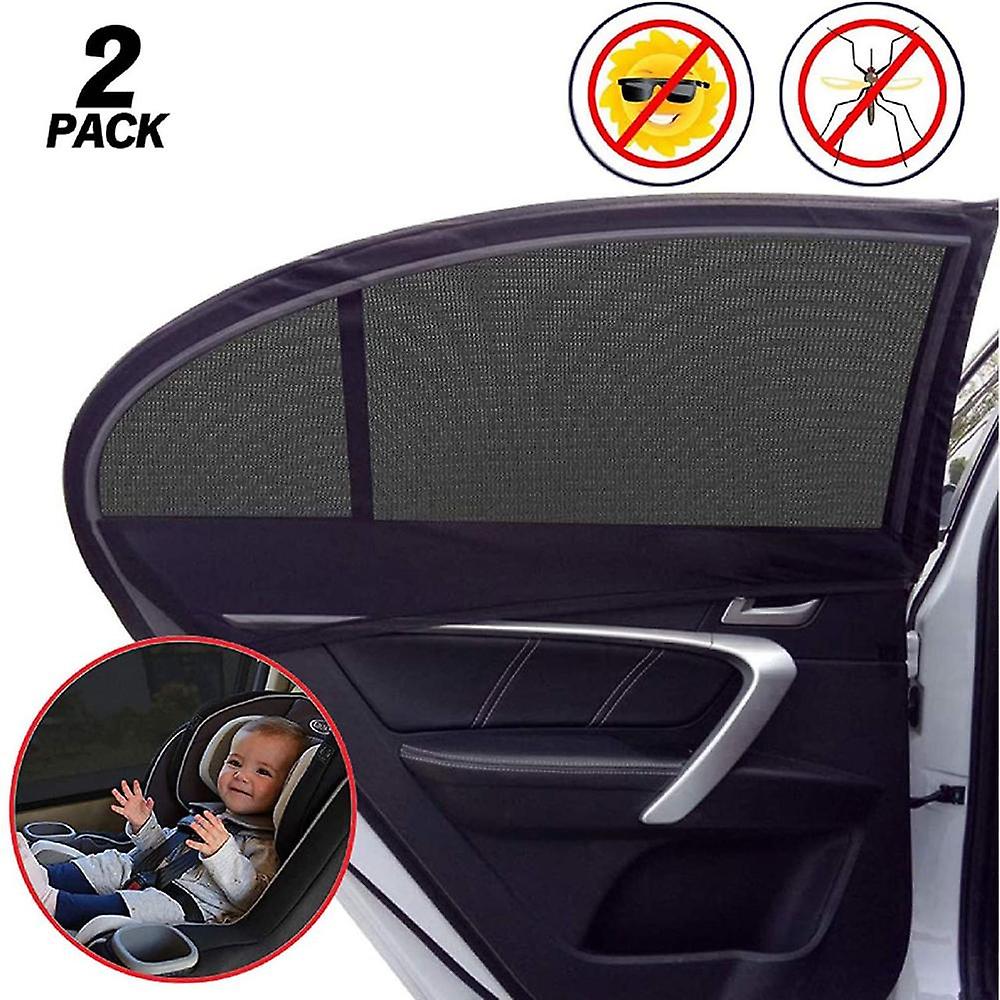 2Pack Universal Car Sun Mesh Blind Rear Window Uv Protector Sun Shade