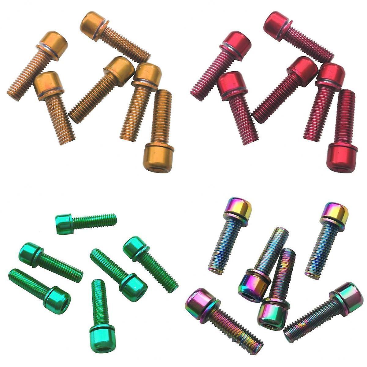 24Pcs MTB Bicycle M5x18 Disc Brake Caliper Handlebar Stem Hex Socket Screw