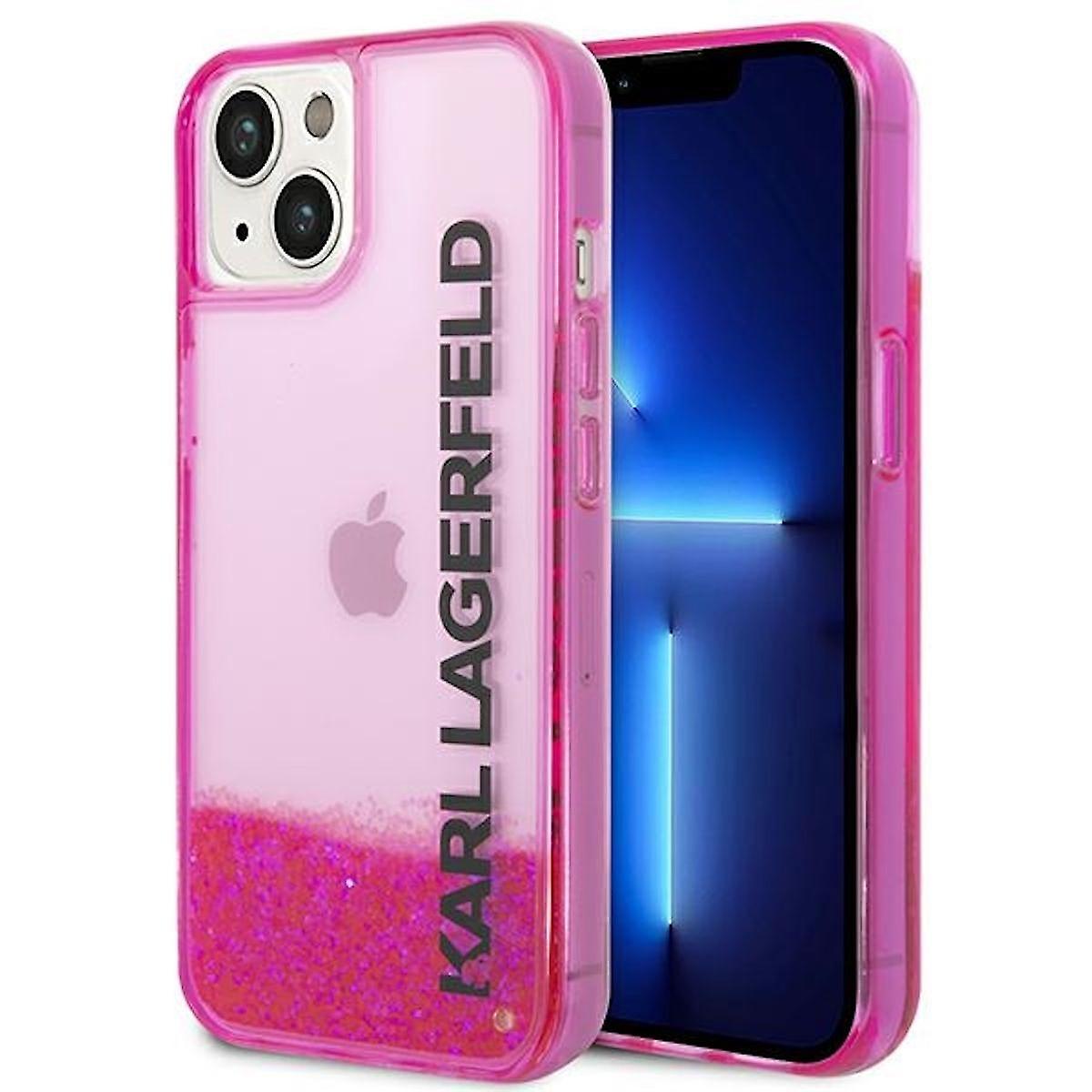 Karl Lagerfeld Hard Case Liquid Glitter Elong Apple iPhone 14 Plus Case Schutzhülle Pink