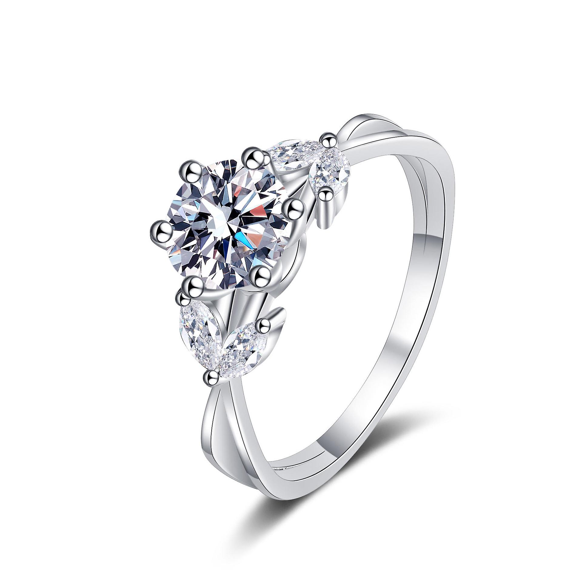 925 Sterling Silver Moissanite Ring